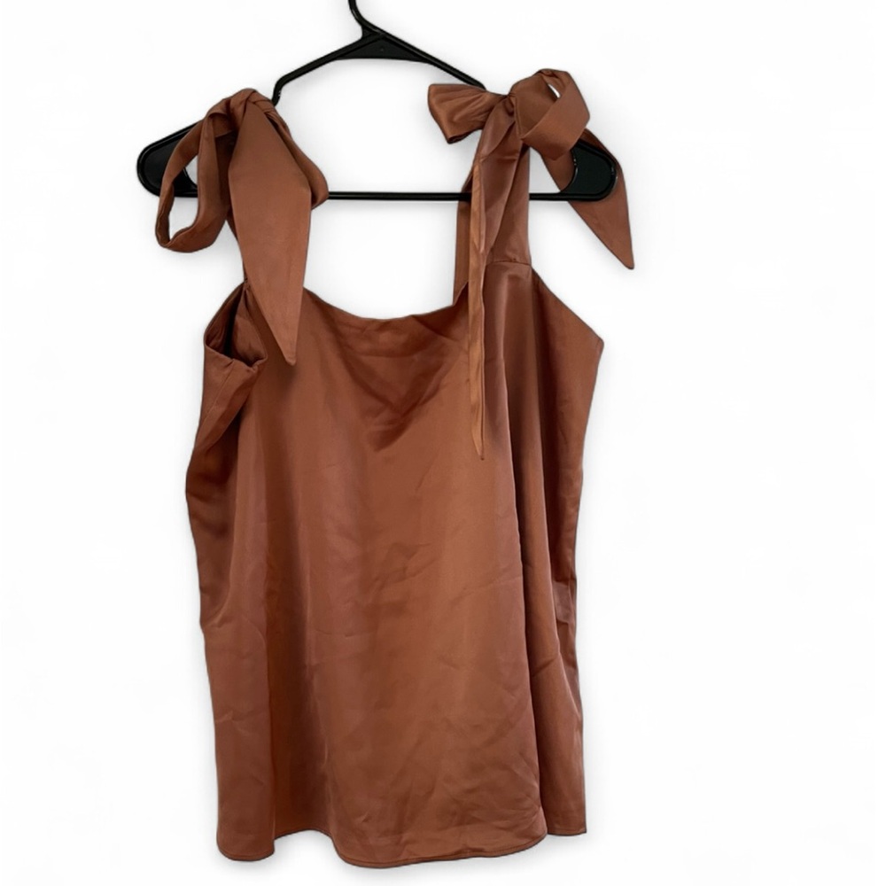 Show Me Your MuMu Brown Camisole with Bow Straps with matching Shorts
